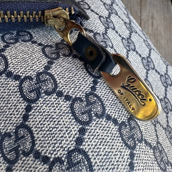 Gucci Vintage Sherry Line Supreme GG Tote Marmont Navy - Picture 11 of 16